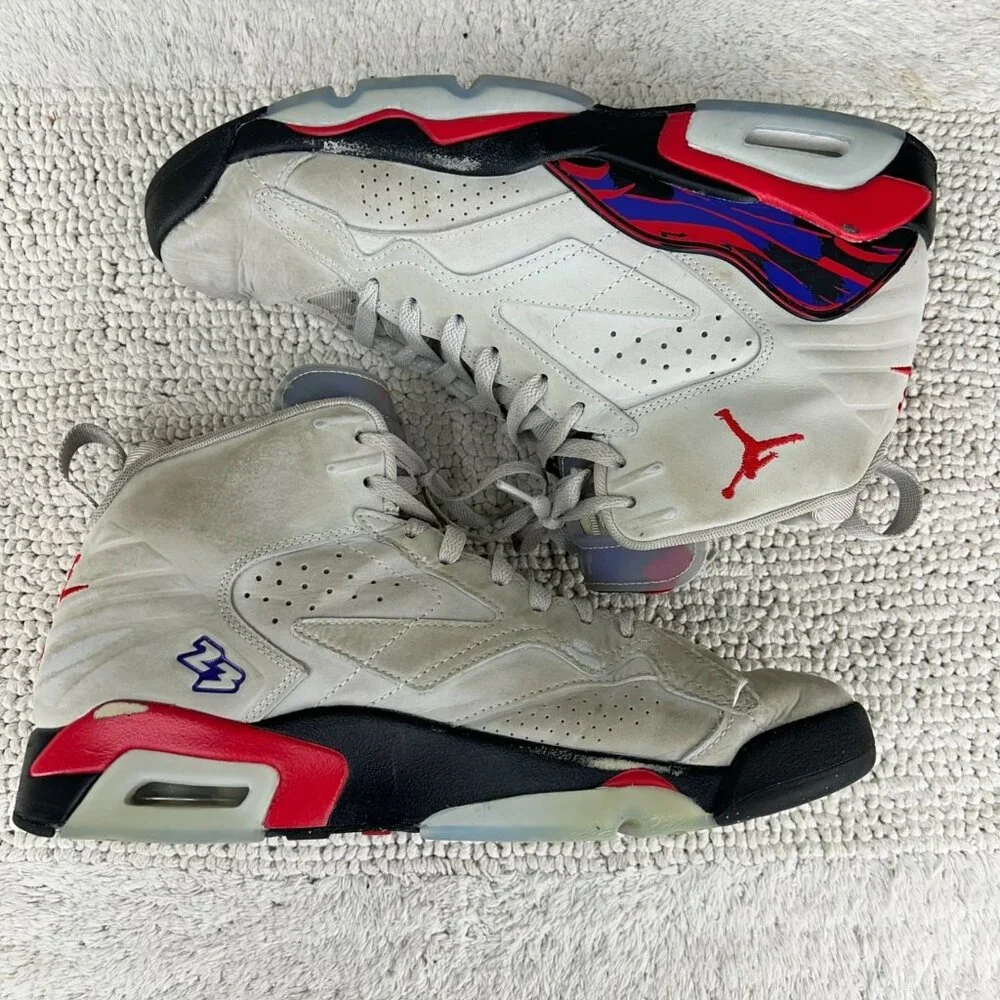 Jordan MVP 678 Shoes Mens 10 Natural Dark Gray Grey Red Basketball Sneakers‎